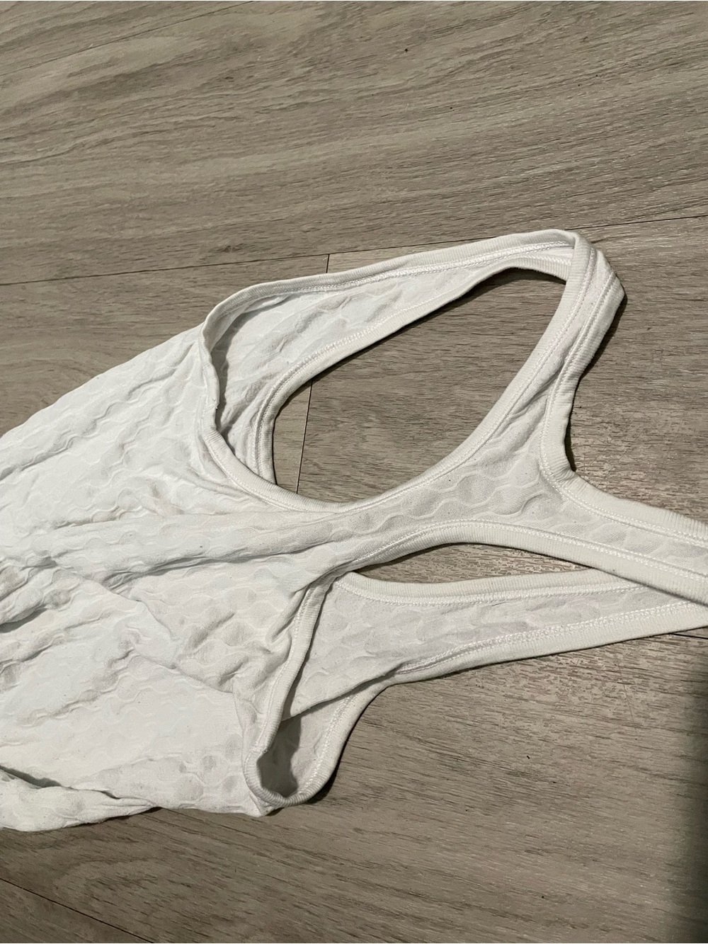 Athleta White Textured Racerback Tank - Picture 3 of 3